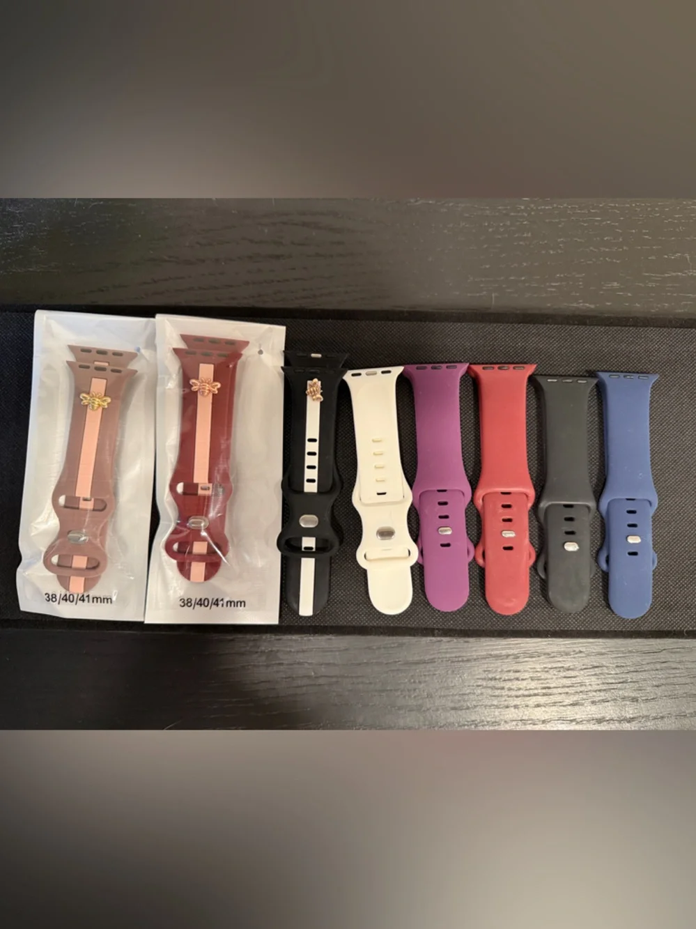 Silicone Replacement Watch Bands for 38/40/41mm Smartwatches — Multi-Color Pack